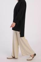 Tesettür giyim SİYAH DÜĞMELİ TUNİK 25005 