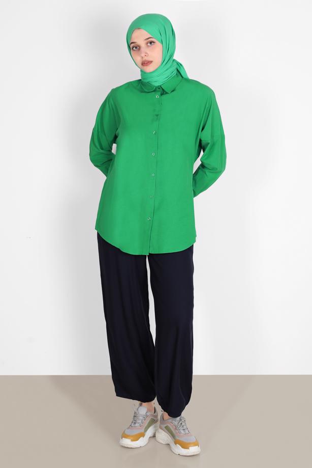 Hijab clothing  BUTTONED BASIC TUNIC 3900  - TRENDTESETTÜR
