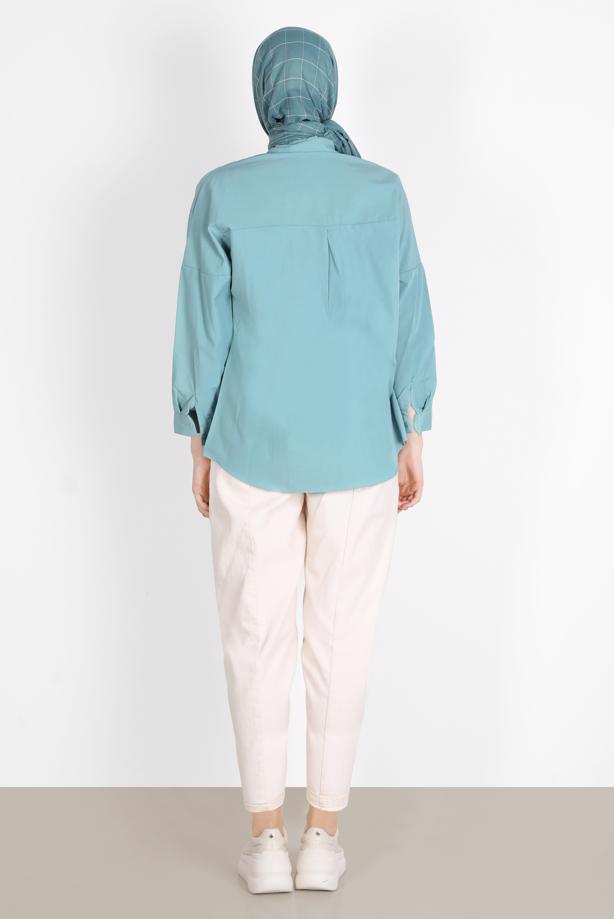 Hijab clothing  BUTTONED BASIC TUNIC 3900  - TRENDTESETTÜR
