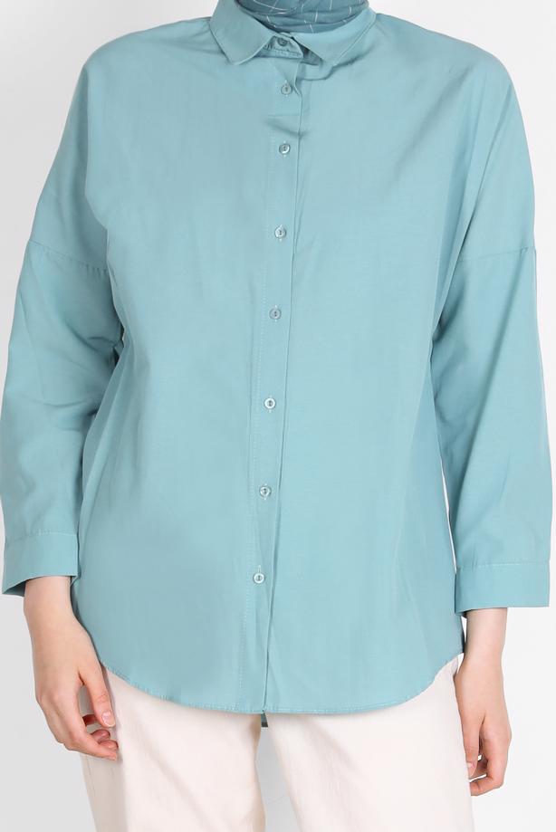 Hijab clothing  BUTTONED BASIC TUNIC 3900  - TRENDTESETTÜR