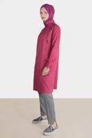 Tesettür giyim FUŞYA ALVİNA DÜĞME DETAYLI TUNİK T 42746