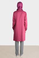 Tesettür giyim FUŞYA ALVİNA DÜĞME DETAYLI TUNİK T 42746