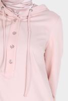 Tesettür giyim PUDRA ALVİNA KAPÜŞONLU TUNİK T 42784