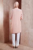 Tesettür giyim PUDRA ALVİNA FIRFIR DETAYLI DÜĞMELİ TUNİK T 42825
