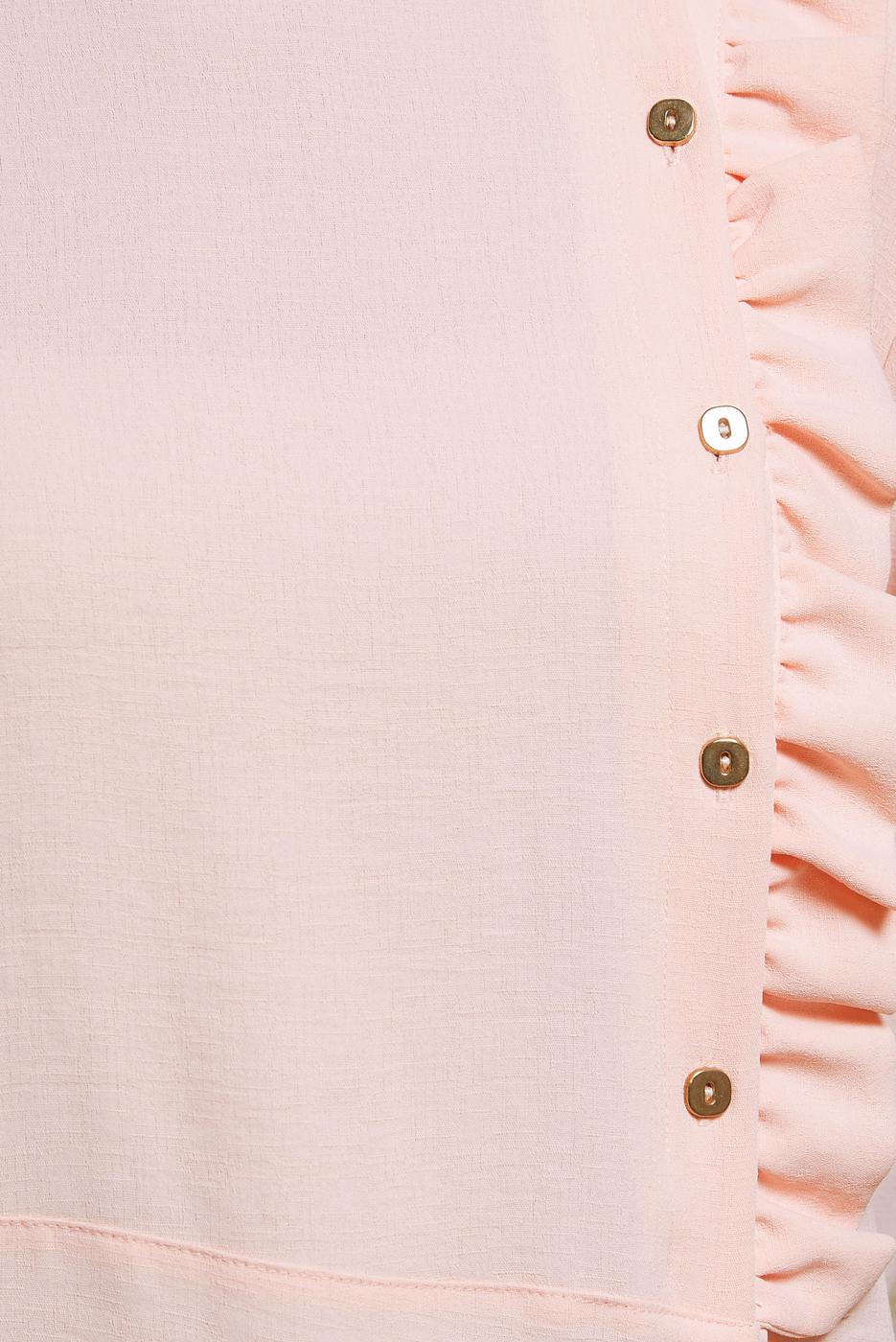 Tesettür giyim PUDRA ALVİNA FIRFIR DETAYLI DÜĞMELİ TUNİK T 42825