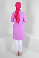 Tesettür giyim MOR ALVİNA FIRFIR DETAYLI DÜĞMELİ TUNİK T 42825