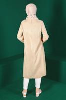 Tesettür giyim BEJ ALVİNA ÇİÇEK NAKIŞLI TUNİK T 42834