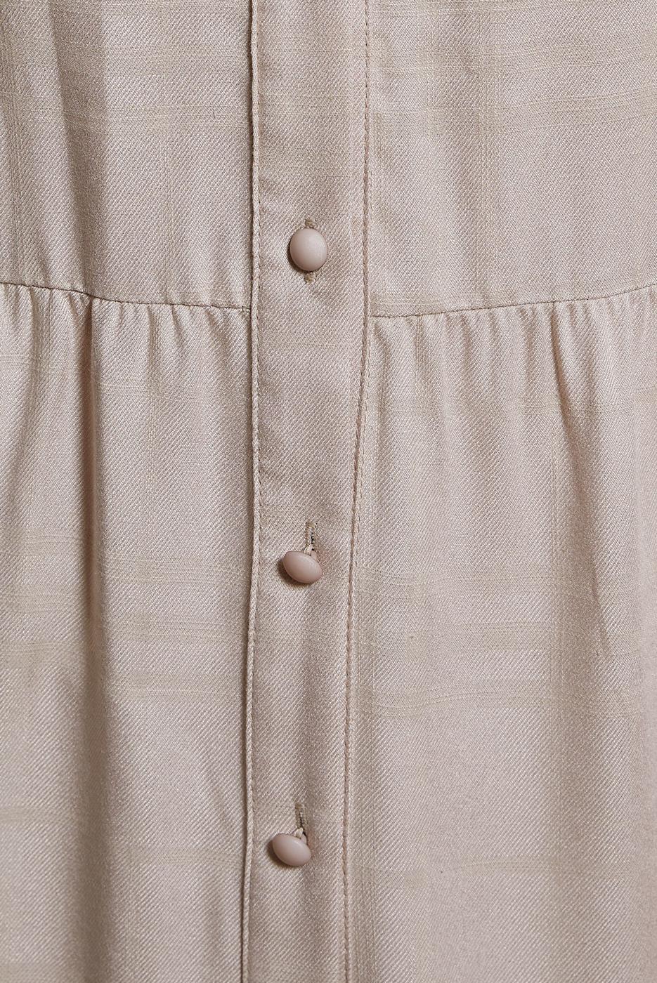 Tesettür giyim BEJ ALVİNA EKOSE DESENLİ TUNİK T 42836