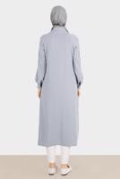 Tesettür giyim GRİ ALVİNA TAŞLI TUNİK T 42866