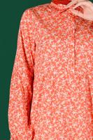 Tesettür giyim MERCAN ALVİNA ÇİÇEK DESENLİ DÜĞMELİ TUNİK T 42876