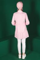 Tesettür giyim PUDRA ALVİNA ÇİÇEK DESENLİ DÜĞMELİ TUNİK T 42876