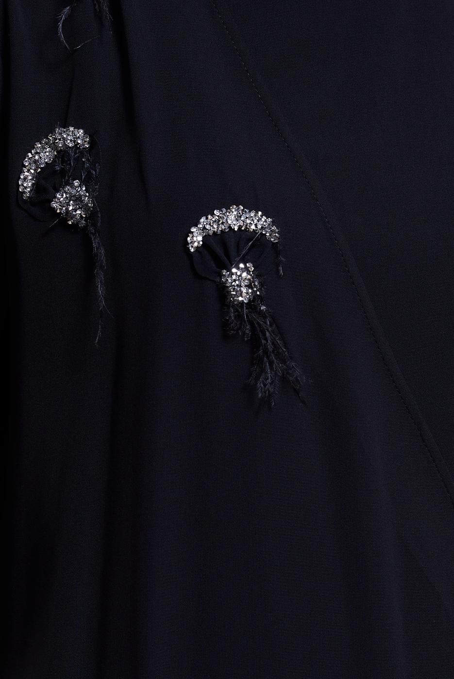 Tesettür giyim SİYAH ALVİNA BAĞLAMA DETAYLI TUNİK T 42880