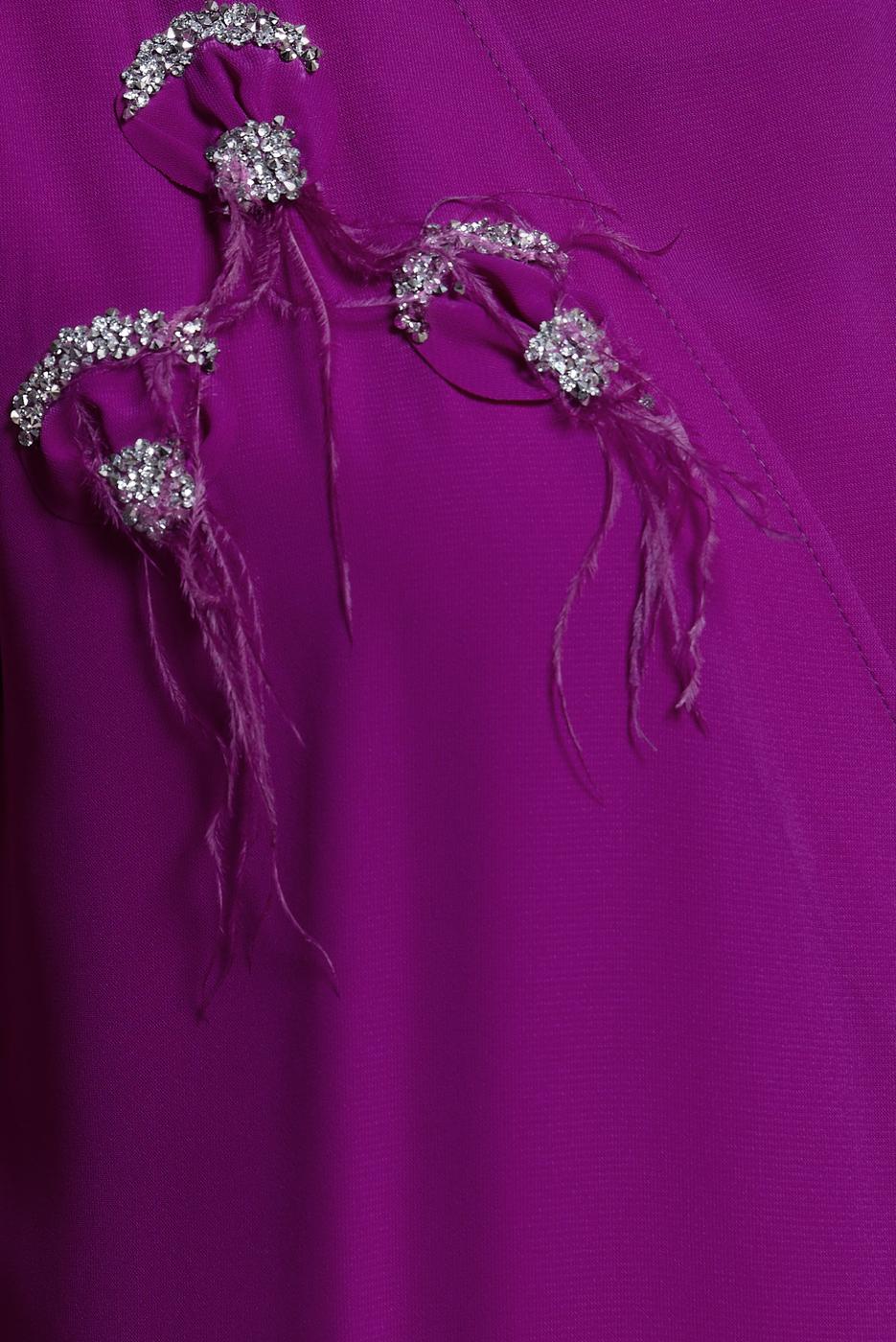 Tesettür giyim FUŞYA ALVİNA BAĞLAMA DETAYLI TUNİK T 42880