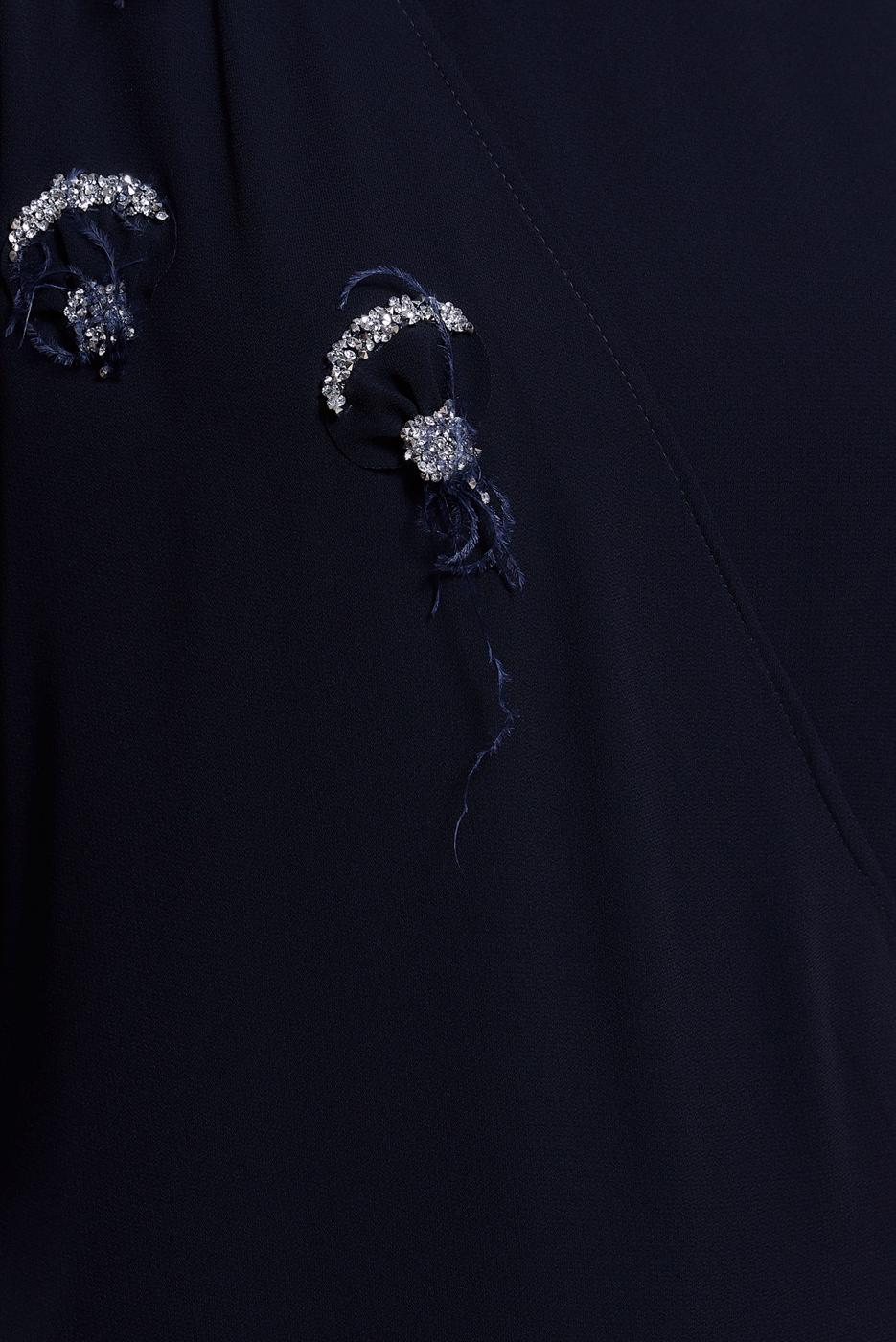 Tesettür giyim LACİVERT ALVİNA BAĞLAMA DETAYLI TUNİK T 42880