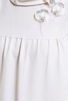 Tesettür giyim EKRU ALVİNA TAŞ DETAYLI TUNİK T 42902