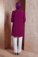 Tesettür giyim FUŞYA ALVİNA TAŞ DETAYLI TUNİK T 42902