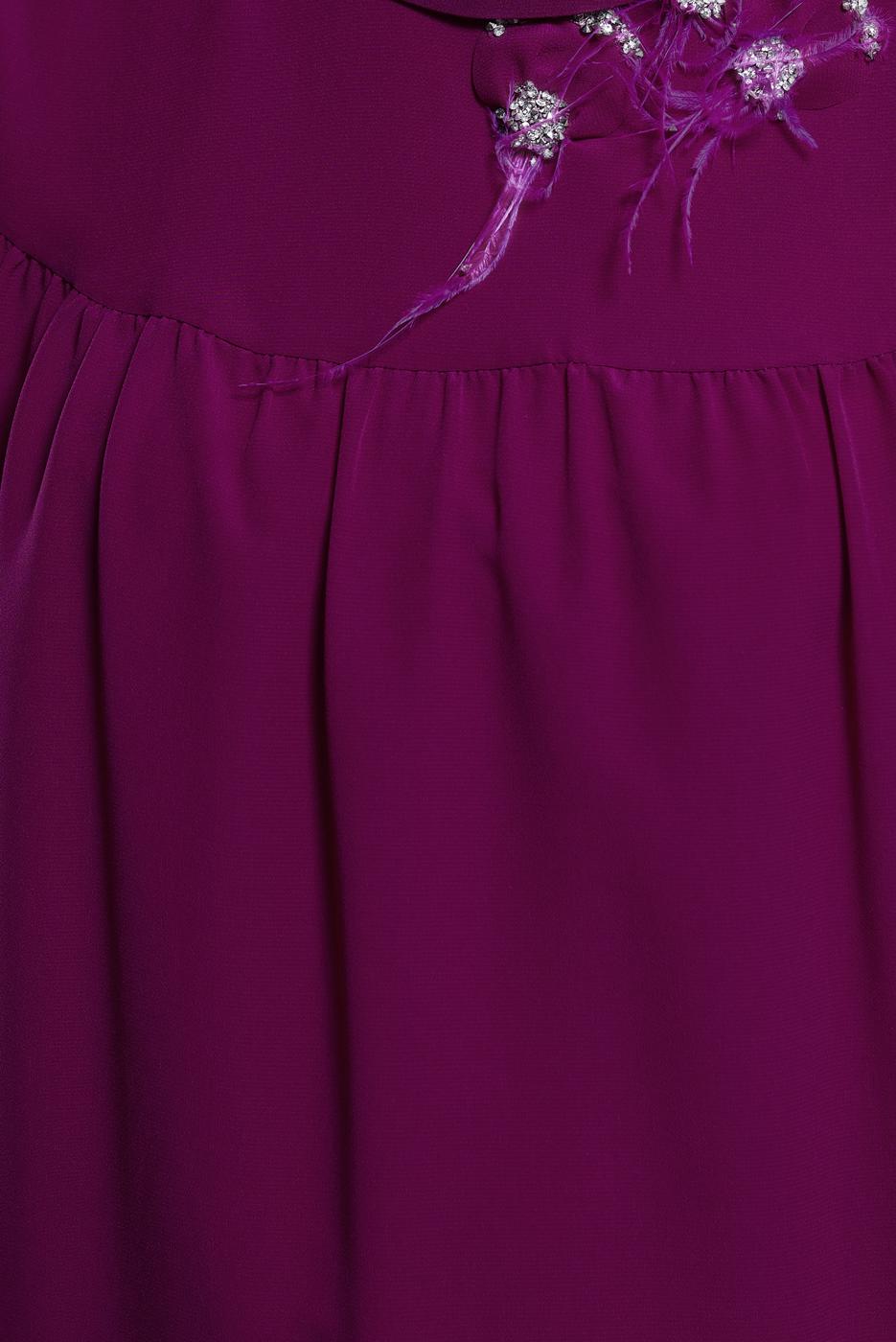 Tesettür giyim FUŞYA ALVİNA TAŞ DETAYLI TUNİK T 42902