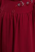 Tesettür giyim BORDO ALVİNA TAŞ DETAYLI TUNİK T 42902