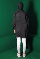 Tesettür giyim SİYAH ALVİNA BAĞLAMA DETAYLI FİSTOLU TUNİK T 42927