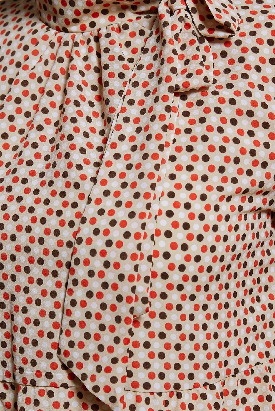 Tesettür giyim BEJ ALVİNA PUANTİYE DESENLİ TUNİK T 42932