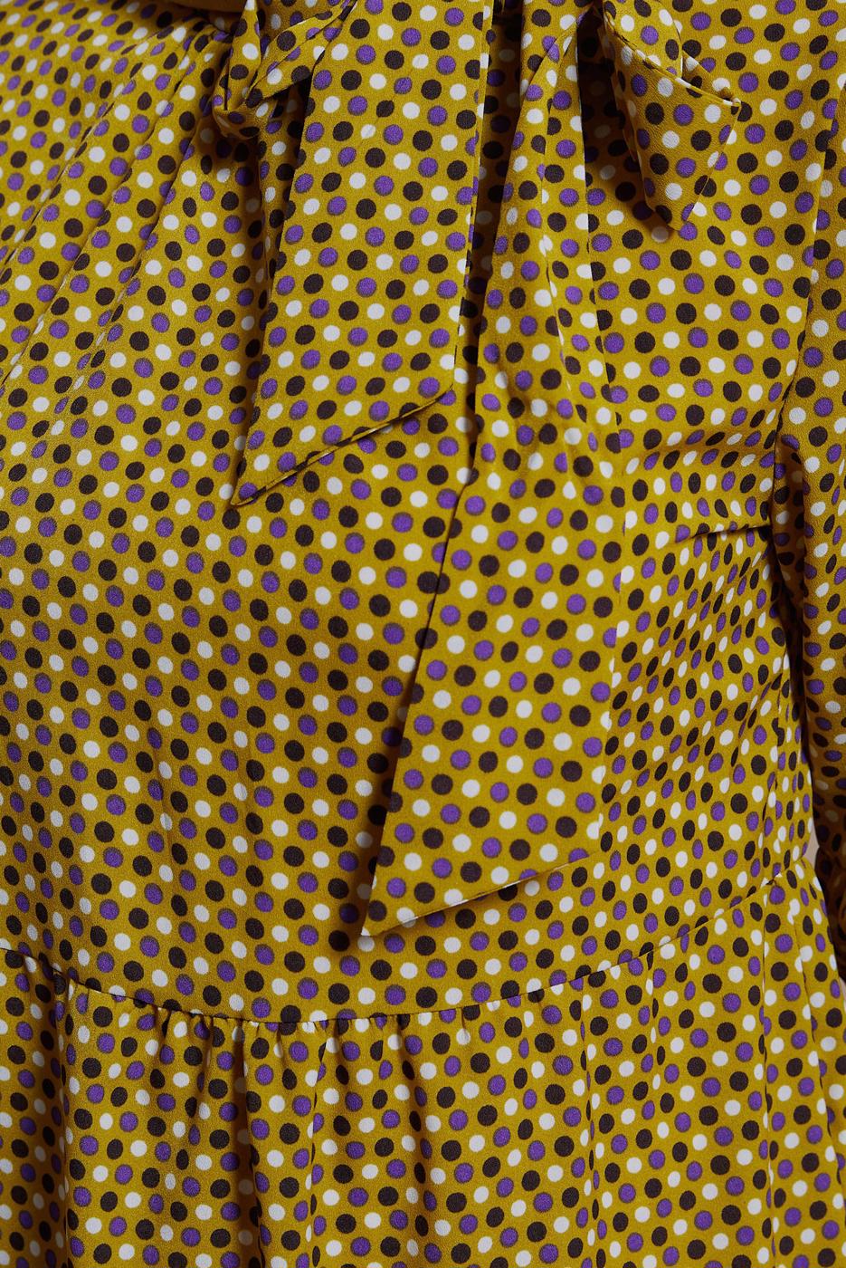 Tesettür giyim YEŞİL ALVİNA PUANTİYE DESENLİ TUNİK T 42932