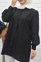Vêtements hijab NOIR TUNIQUE SALAS À BOUTONS 5125