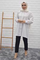Vêtements hijab BLANC TUNIQUE SALAS À BOUTONS 5125