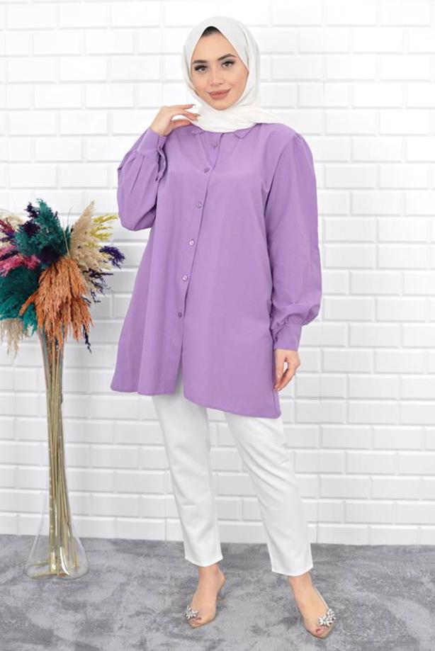 Vêtements hijab  BUTTONED SALAS TUNIC 5125  - TRENDTESETTÜR