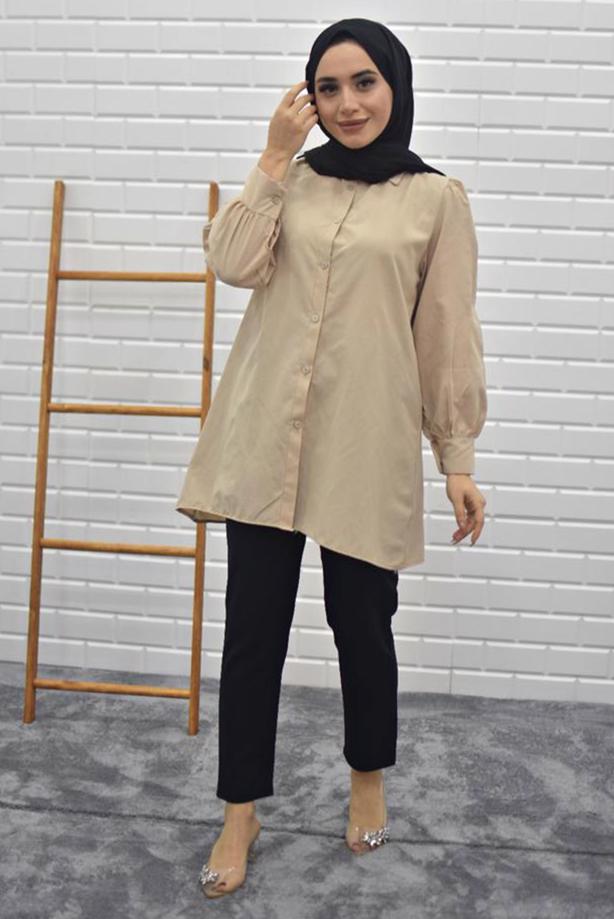 Vêtements hijab  BUTTONED SALAS TUNIC 5125  - TRENDTESETTÜR
