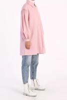 Tesettür giyim PEMBE GİZLİ DÜĞMELİ BALON KOL TUNİK 66015 