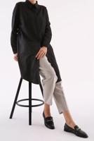 Tesettür giyim SİYAH GİZLİ DÜĞMELİ BASIC TUNİK 70015 