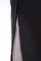 Tesettür giyim SİYAH GİZLİ DÜĞMELİ BASIC TUNİK 70015 