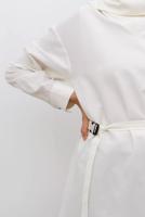 Tesettür giyim EKRU KUŞAKLI TUNİK 70105 