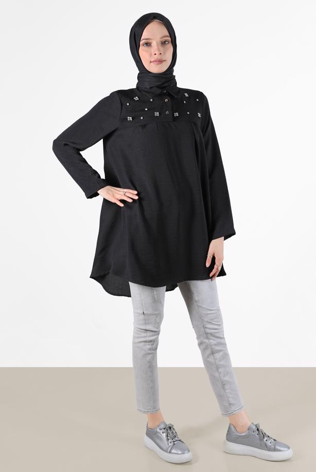 Vêtements hijab  GEM DETAIL TUNIC 7381  - TRENDTESETTÜR