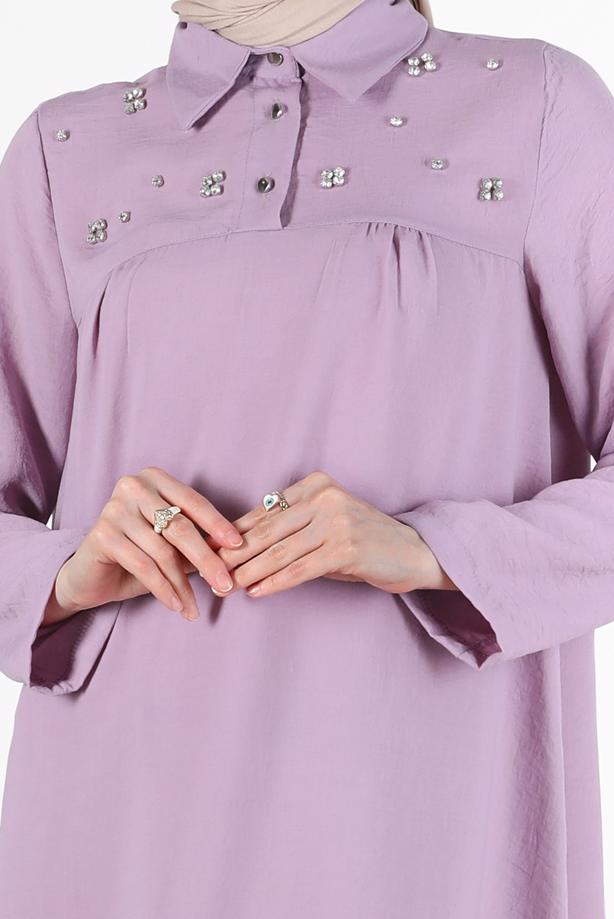 Vêtements hijab  GEM DETAIL TUNIC 7381  - TRENDTESETTÜR