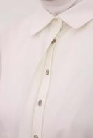 Tesettür giyim EKRU GENİŞ KESİM GİZLİ DÜĞMELİ TUNİK 82805 