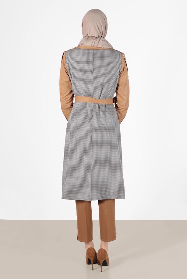 Vêtements hijab BRUN TRENCH-COAT BOUTONNÉ ALVINA T 10595 - TRENDTESETTÜR