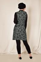Vêtements hijab GRIS ALVİNA GILET À MOTIFS À LA TAILLE 4981
