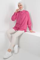 Vêtements hijab FUCHSIA TUNIQUE CHEMISE POIGNETS ELASTIQUE T 20087