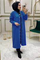 Tesettür giyim LACİVERT DÜĞMELİ TRİKO HIRKA 4975 