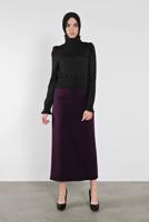 Hijab clothing BLACK ALVİNA ELASTIC WAIST BLOUSE 41209 