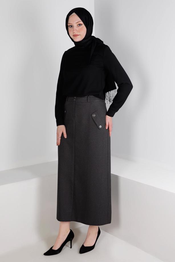Hijab clothing BLACK ALVINA CREPE BLOUSE T 43381 - TRENDTESETTÜR