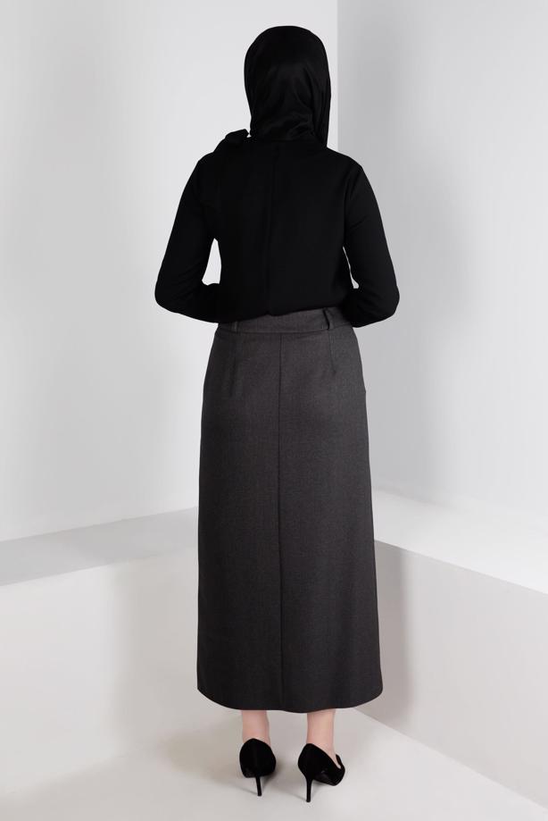 Hijab clothing BLACK ALVINA CREPE BLOUSE T 43381 - TRENDTESETTÜR