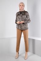 Hijab clothing BROWN ALVINA SATIN BLOUSE T 43410