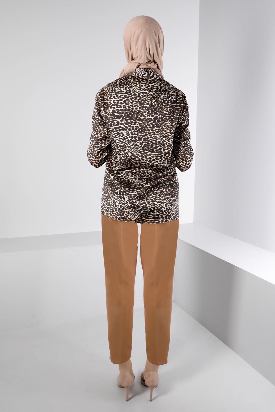 Hijab clothing BROWN ALVINA SATIN BLOUSE T 43410