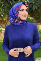 Tesettür giyim LACİVERT UZUN TRİKO HIRKA 02271 