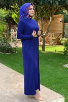 Tesettür giyim LACİVERT UZUN TRİKO HIRKA 02271 