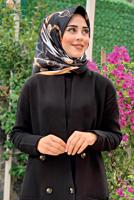 Tesettür giyim SİYAH DÜĞMELİ TRİKO HIRKA 11391 