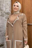 Hijab clothing TABA BUTTONED KNITWEAR CARDIGAN WITH POCKET 50222