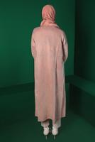 Tesettür giyim PUDRA DESENLİ TRİKO HIRKA 5316